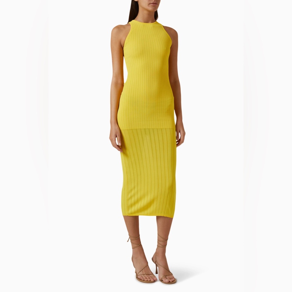 SOLID & STRIPED Sunny Yellow Midi Dress